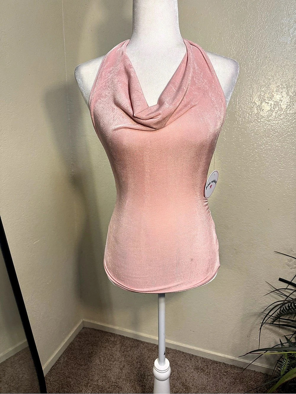 Pink Rabbit Pink Cowl Neck Tank NWT